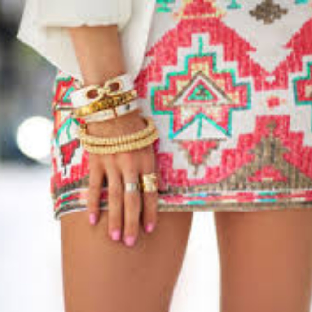 Francescas Sparkly Mini Skirt